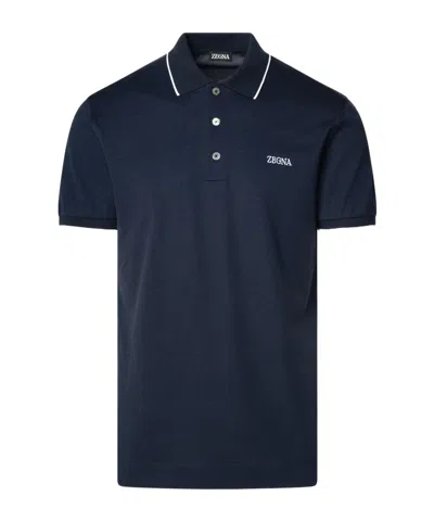 ZEGNA Z ZEGNA LOGO EMBROIDERED SHORT-SLEEVED POLO SHIRT