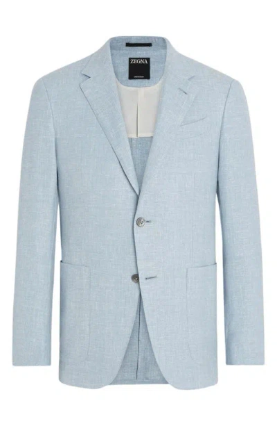 ZEGNA ZEGNA FAIRWAY CROSSOVER LINEN BLEND SPORT COAT