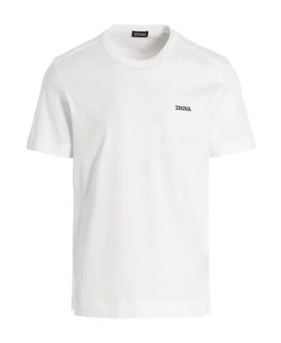 ZEGNA Z ZEGNA LOGO EMBROIDERED CREWNECK T-SHIRT