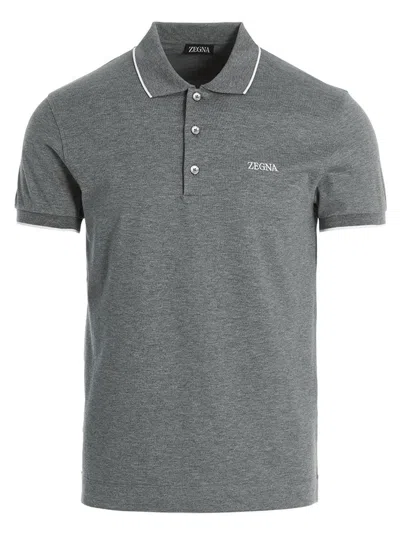 ZEGNA ZEGNA LOGO EMBROIDERY POLO SHIRT