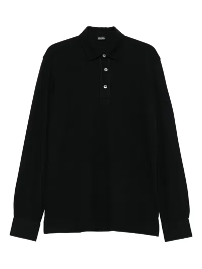 ZEGNA LONG-SLEEVE POLO SHIRT