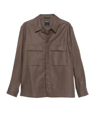 ZEGNA ZEGNA BUTTONED OVERSHIRT