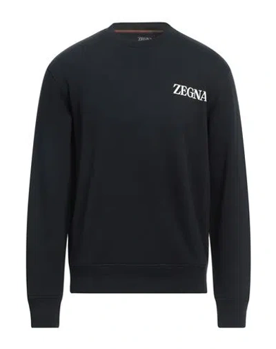 ZEGNA ZEGNA MAN SWEATSHIRT BLACK SIZE 40 COTTON
