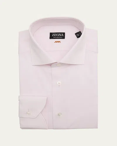ZEGNA MEN'S XXX MICRO-STRIPE COUTURE DRESS SHIRT