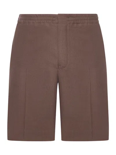 ZEGNA OASI LINO SHORT PANTS