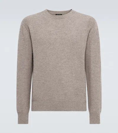 ZEGNA RIBBED-KNIT CASHMERE SWEATER