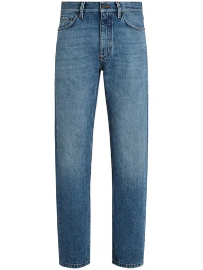 ZEGNA ROCCIA STONE-WASHED JEANS