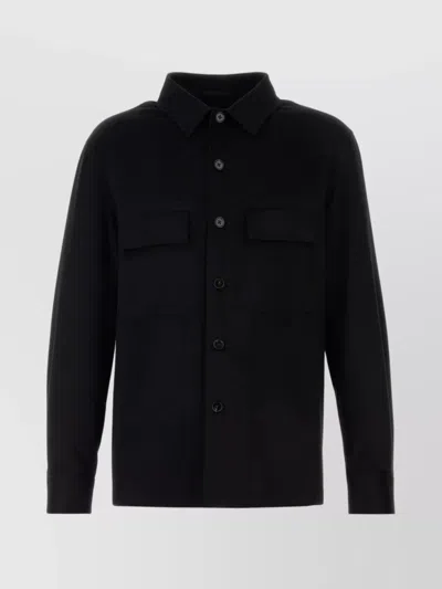 ZEGNA SHIRT CASHMERE BUTTON CUFFS