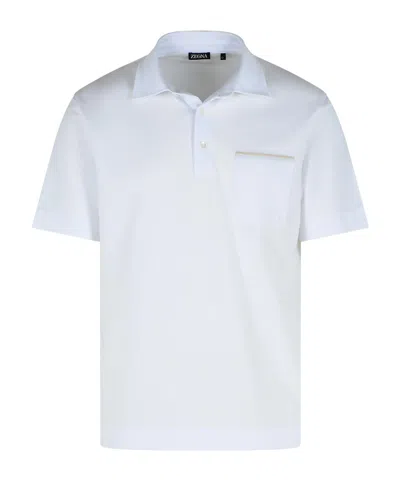 ZEGNA ZEGNA SHORT-SLEEVED BUTTONED POLO SHIRT