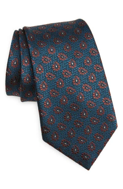 ZEGNA TIES ZEGNA TIES PAISLEY MEDALLION MULBERRY SILK TIE