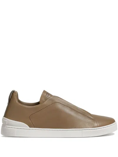 ZEGNA TRIPLE STITCH SECONDSKIN SNEAKERS