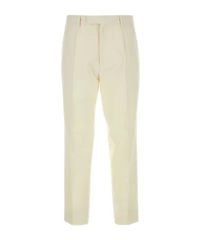 ZEGNA PLEATED WELT-POCKETS TROUSERS