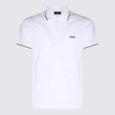 ZEGNA WHITE COTTON POLO SHIRT