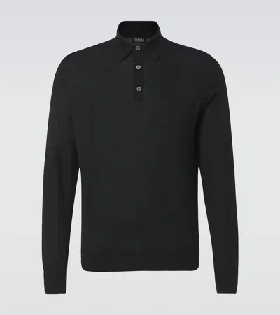 ZEGNA WOOL POLO SHIRT