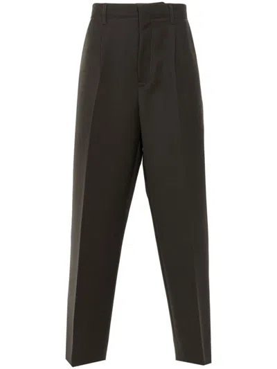ZEGNA WOOL TAPERED PANTS