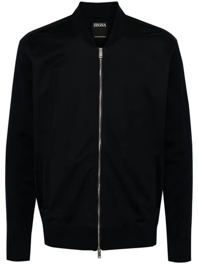 ZEGNA WOOL ZIP-UP CARDIGAN