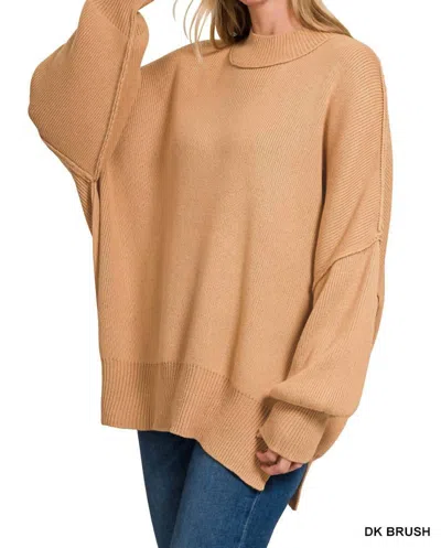 ZENANA DREAM OF ME SWEATER IN DARK BRUSH