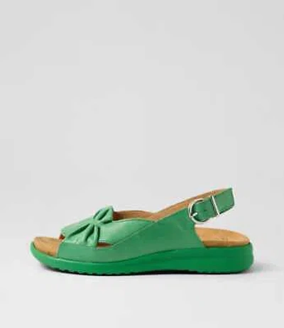 ZIERA SHOES ZIERA BARI XW SPEARMINT MINT LEATHER SANDALS WOMENS SHOES CASUAL