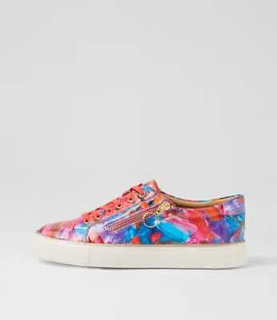 ZIERA SHOES ZIERA PAMELA XF BRIGHT MULTI PRINT PATENT LEATHER SNEAKERS WOMENS SHOES