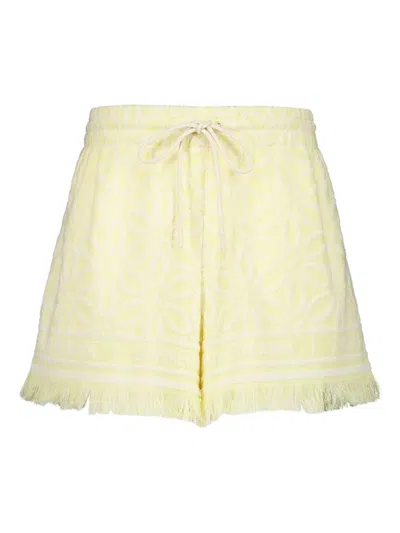 ZIMMERMANN COCO FRINGED JACQUARD SHORTS
