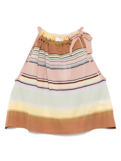 ZIMMERMANN COCO STRIPED HALTERNECK TOP