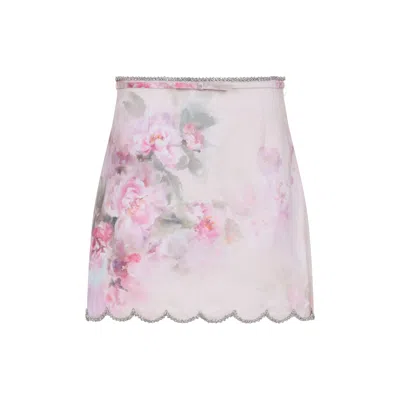 ZIMMERMANN ZIMMERMANN CRUSH SCALLOPED MINI SKIRT WOMEN