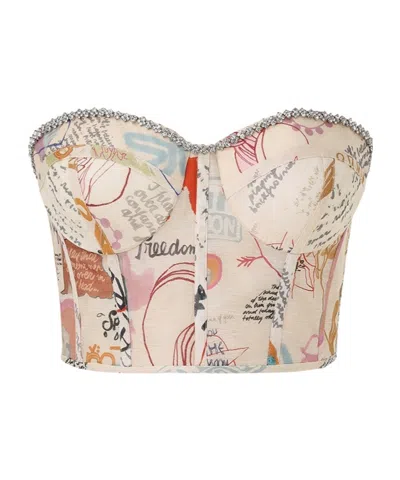 ZIMMERMANN CRUSHED SPLICED CORSET
