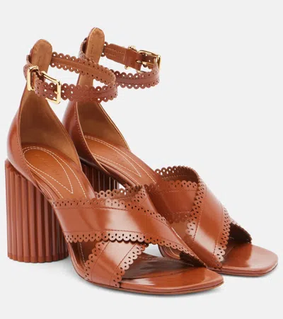 ZIMMERMANN EDDIE 85 LEATHER SANDALS