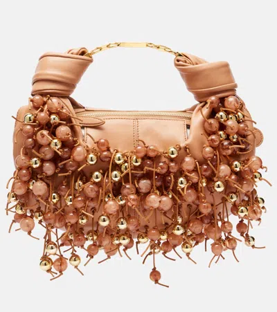 ZIMMERMANN FOAM BEADED LEATHER SHOULDER BAG