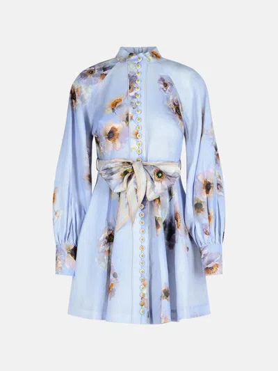 ZIMMERMANN LILAC LINEN DRESS