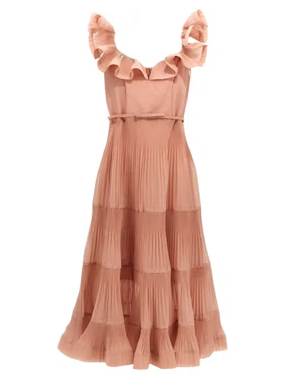 ZIMMERMANN ZIMMERMANN 'PLEATED FILL MIDI' DRESS