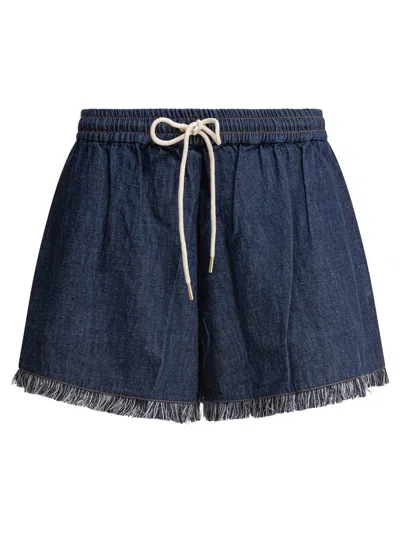 ZIMMERMANN ZIMMERMANN RHIANNON FRINGE DENIM SHORT