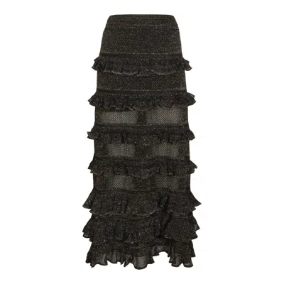 ZIMMERMANN SKIRTS METALLIC BLACK