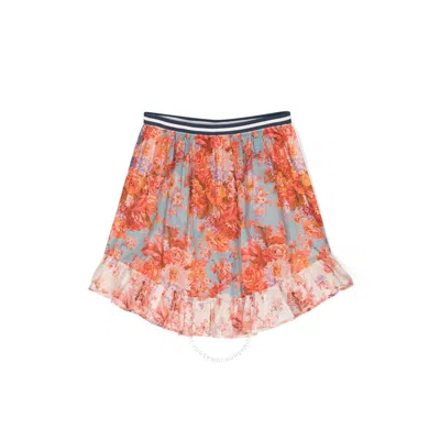 ZIMMERMANN ZIMMERMANN SPLICED FLORAL-PRINT RUFFLE-DETAIL SKIRT