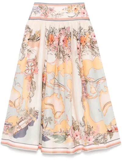 ZIMMERMANN TALLOW MIDI SKIRT
