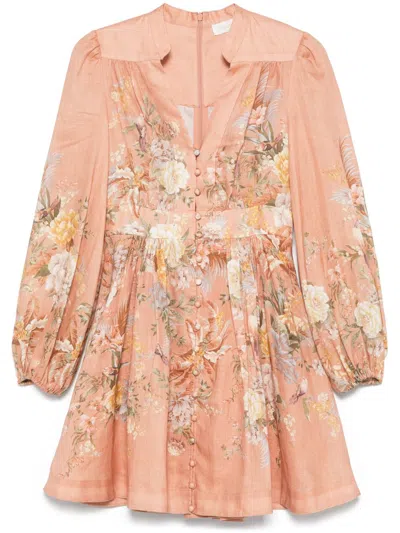 ZIMMERMANN TALLOW PLUNGE MINI DRESS