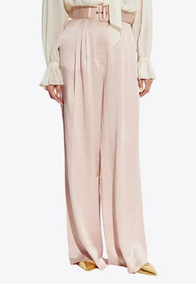 ZIMMERMANN WIDE LEG SILK PALAZZO PANTS