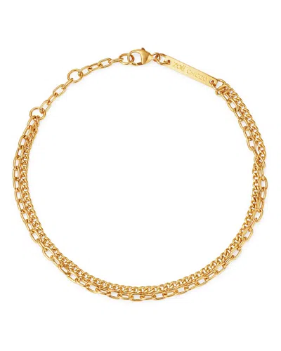 ZOË CHICCO 14K YELLOW GOLD DOUBLE-CHAIN BRACELET