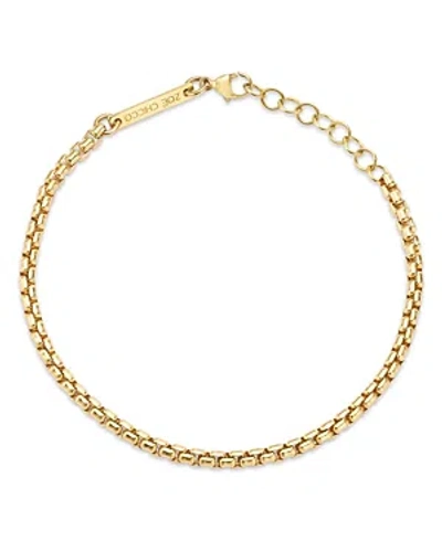 ZOË CHICCO 14K YELLOW GOLD HEAVY METAL MEDIUM BOX LINK CHAIN BRACELET