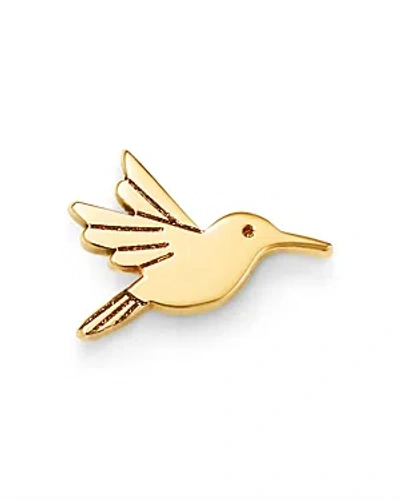 ZOË CHICCO 14K YELLOW GOLD ITTY BITTY SYMBOLS HUMMINGBIRD SINGLE STUD EARRING