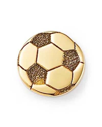 ZOË CHICCO 14K YELLOW GOLD ITTY BITTY SYMBOLS SOCCER BALL SINGLE STUD EARRING
