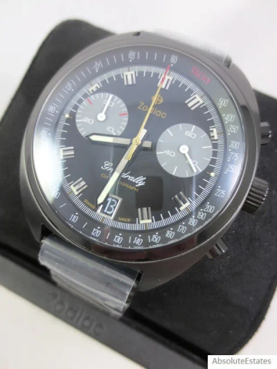 ZODIAC ZODIAC GRANDRALLLY QUARTZ BLACK STAINLESS STEEL MENS WATCH ZO9608