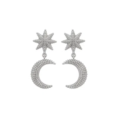 ZOE AND MORGAN WOMEN'S MOONLIGHT EARRINGS SILVER