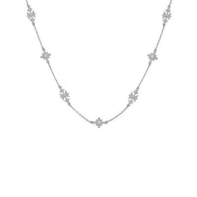 ZOE AND MORGAN WOMEN'S SILVER / WHITE AYLLU NECKLACE SILVER WHITE ZIRCON