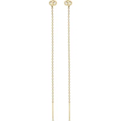 ZOË CHICCO ZOË CHICCO 14K GOLD PUFFER MARINER LINK DROP EARRINGS