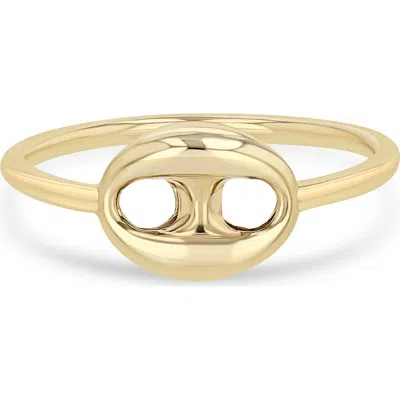 ZOË CHICCO ZOË CHICCO 14K GOLD SINGLE PUFFED MARINER LINK RING