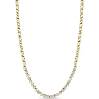ZOË CHICCO ZOË CHICCO DIAMOND BEZEL TENNIS NECKLACE