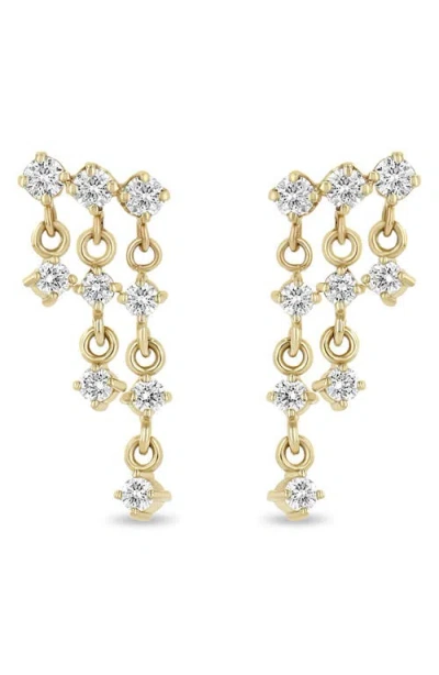 ZOË CHICCO ZOË CHICCO WATERFALL DIAMOND DROP EARRINGS