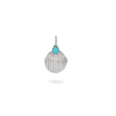 ZOHREH V. JEWELLERY WOMEN'S BLUE / SILVER TURQUOISE SHELL PENDANT STERLING SILVER