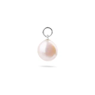 ZOHREH V. JEWELLERY WOMEN'S NEUTRALS / SILVER BAROQUE PEARL EARRING CHARM STERLING SILVER